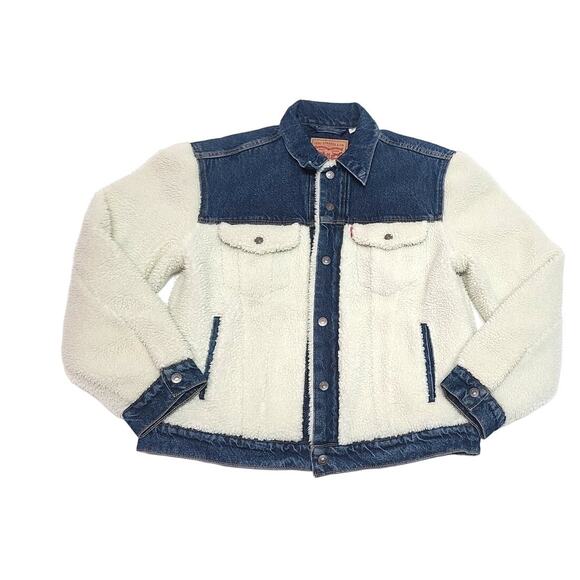 Levi's Jackets & Blazers - Levi's Strauss and Co sherpa jean jacket trucker women's large